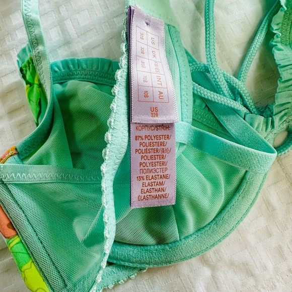 Savage X Fenty Flower Power Print FREE SPIRIT FLORAL UNLINED PLUNGE BRA - Picture 6 of 7